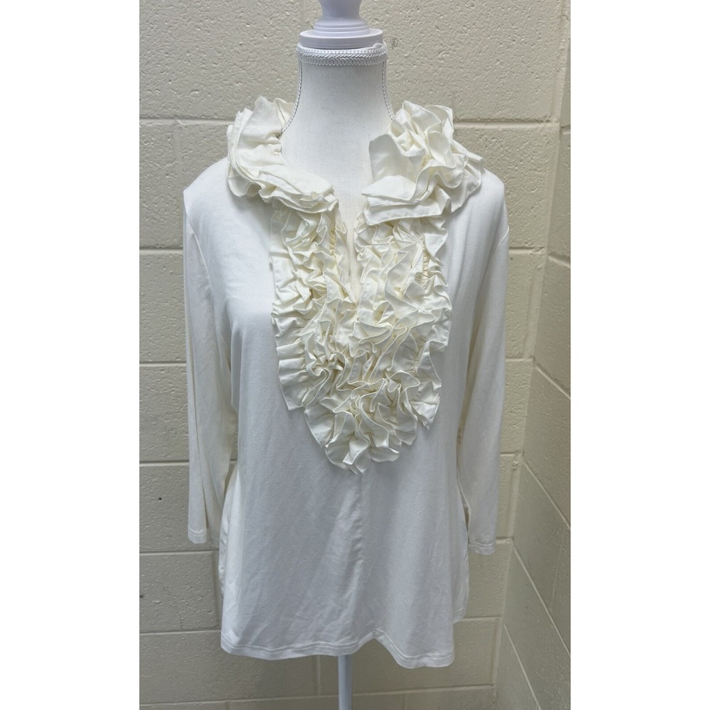 Stera Large Cream‎ Ruffle Soft NWT